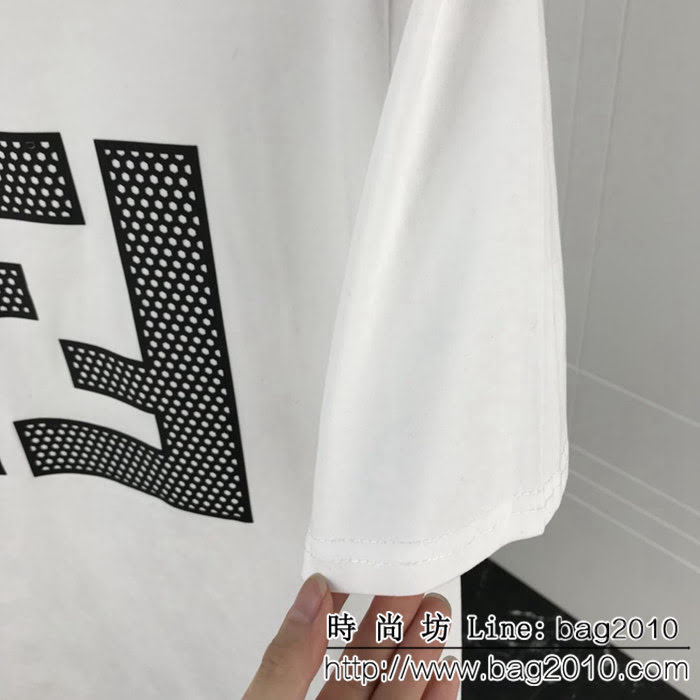 FENDI芬迪 19早春新款 雙F字母 雙股絲光棉短袖 男女同款 ydi1583